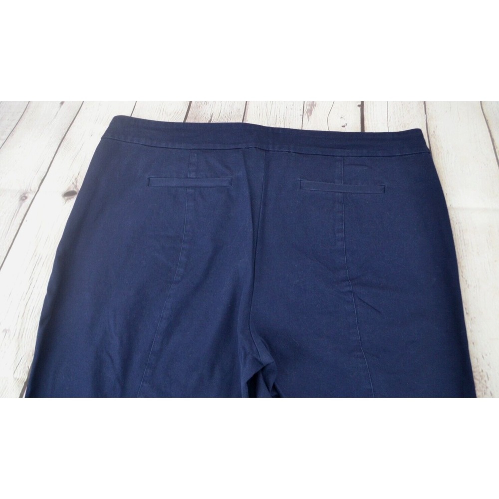 EILEEN FISHER Women's Cotton Blend Dress Chino Pants - Zippered Ankle SIZE LARGE - Picture 4 of 10